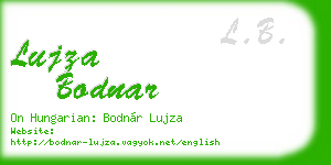 lujza bodnar business card